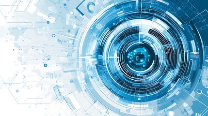 Obraz premium Abstract Blue Circuit Board