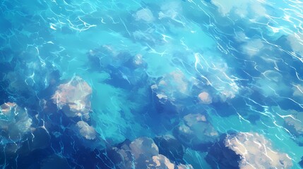 Fototapeta premium beach sea water texture illustration poster background