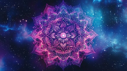 Purple Mandala in Space