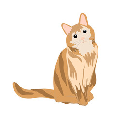 Cat cartoon cute fit for educational purposes flashcard