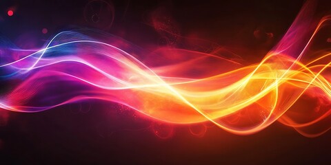 Glowing lines on a dark background