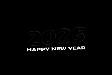 2025 Happy New Year Background Design
