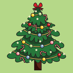 christmas tree vector illustration
