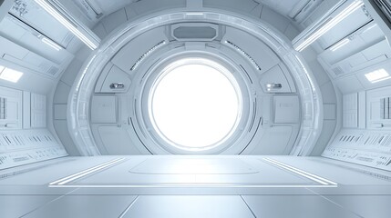 Futuristic White Tunnel