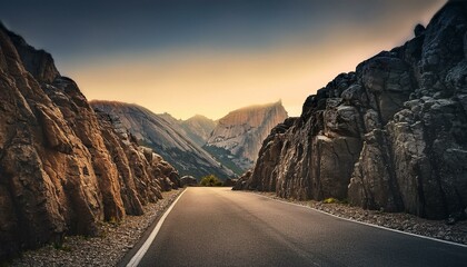 Fototapeta premium Dangerous mountain road