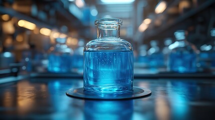chemical glassware in the laboratory 3d rendering