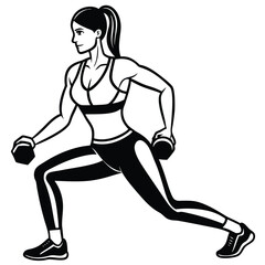 silhouette of a girl  running