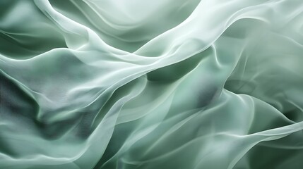 Fototapeta premium Light green abstract texture with smooth curves for clean background designs