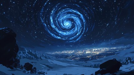 science and technology universe starry sky nebula illustration poster background