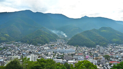 Obraz premium 宇和島城天守閣からの眺め 愛媛県宇和島市