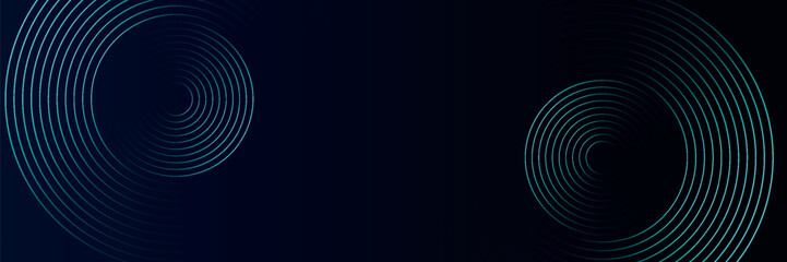 Blue abstract background with glowing circles. Swirl circular lines pattern. Geometric spiral. Twirl element. Modern graphic design.