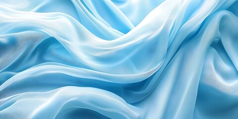 Fototapeta premium Soft flowing blue fabric texture