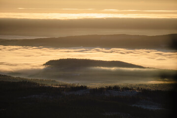 Foggymountain in Nevelfjell, Norway 