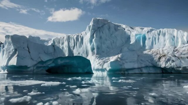 perito moreno glacier country colorful lights HD resolution with hyper realistic nature ai generative 4K Background.