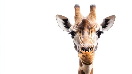 Fototapeta premium Close-up Portrait of a Curious Giraffe