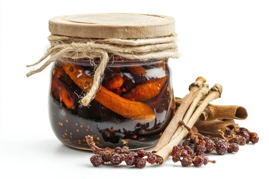 Fermented tamarind in brine on light backdrop