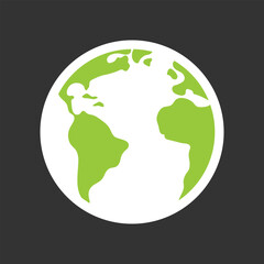 Round planet earth emblem design element vector