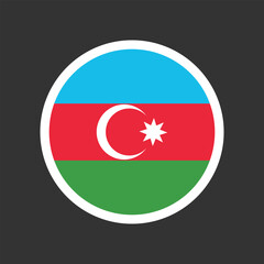 Azerbaijan flag element design vector on isolated background