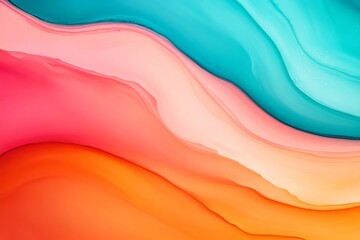 Obraz premium Colorful Abstract Waves with Gradient Flow Background