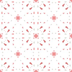 Seamless Pattern, Background and Wallpaper in hand drawn style: pink flower and heart