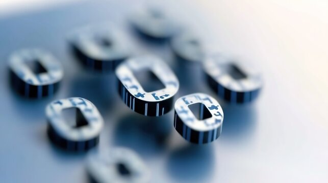 Abstract representation of numeric symbols floating in a soft, blurred background highlighting technology and digital innovation for modern concepts. - Powered by Adobe