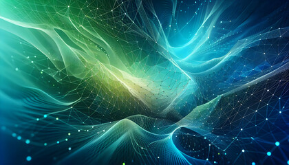 10  Gradient Abstract Wireframe Background with Green to Blue Transition and Polygonal Mesh1