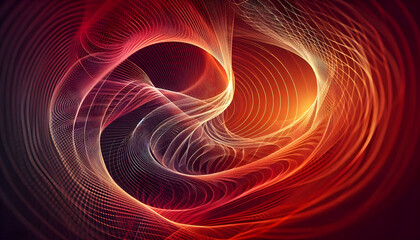 3  Gradient Abstract Wireframe Background with Red to Orange Transition and Dynamic Curves2