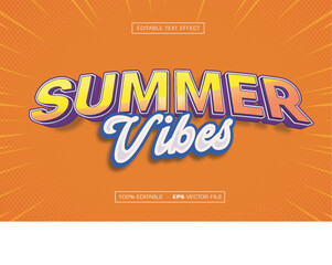 Summer Vibes Editable Text Effect