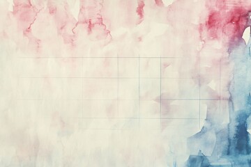 Obraz premium Soft Watercolor Background with Abstract Textures in Shades of Red, Blue, and Cream Ideal for Creative Projects, Art Designs, and Digital Media
