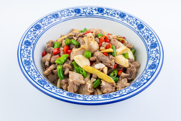 A bowl of Hunan pepper fried duck