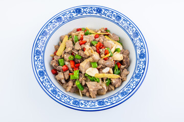 A bowl of Hunan pepper fried duck