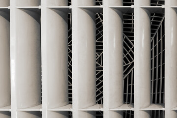 Air deflection grill used with air conditioner compressor