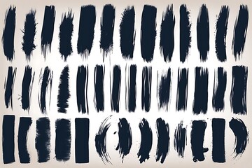 Set of different brushes, vector