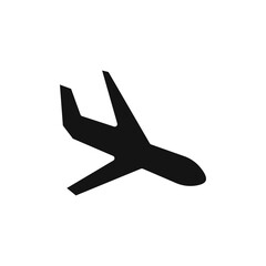 Obraz premium Airplane icon Flat simple outline set