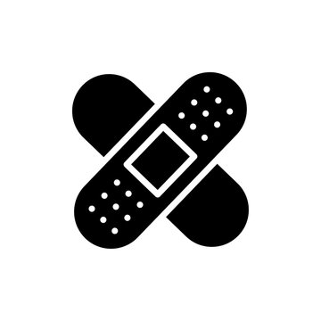 recommend clip art: Bandage icon Flat simple outline set