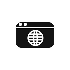 Browser icon Flat simple outline set