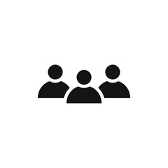 Community icon Flat simple outline set