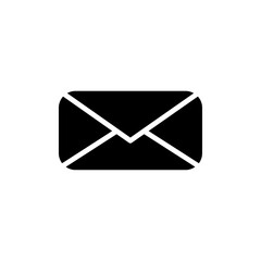 Envelope icon Flat simple outline set