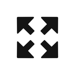 Expand icon Flat simple outline set