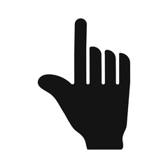 Finger icon Flat simple outline set