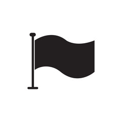 Flag icon Flat simple outline set