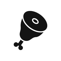 Food icon Flat simple outline set