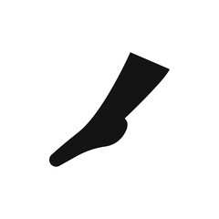 Foot icon Flat simple outline set