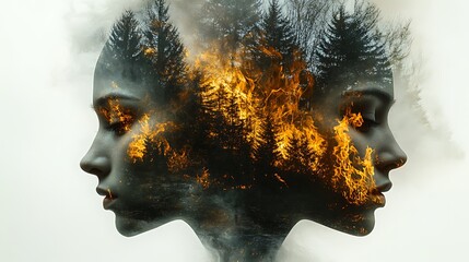 Explore the intricate connection between human emotions and nature's wildfires