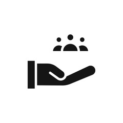 Group icon Flat simple outline set