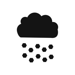 Hail icon Flat simple outline set