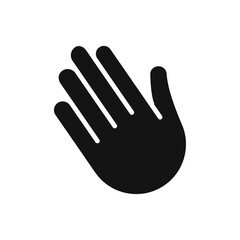 Hand icon Flat simple outline set
