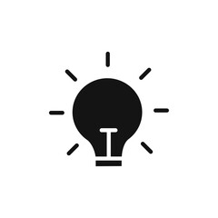 Idea icon Flat simple outline set
