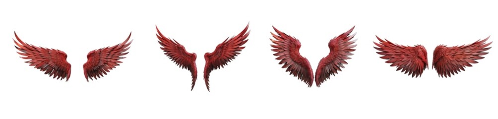 Fototapeta premium red wings (png)