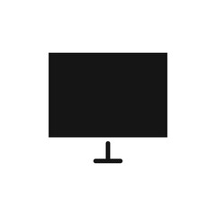 Monitor icon Flat simple outline set